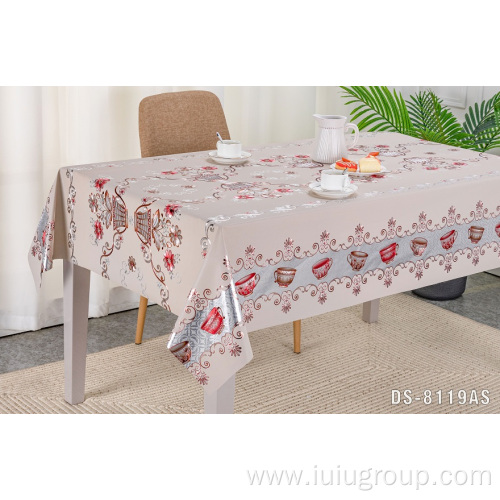 Promotion Banner White Linen Table Cover Cloth